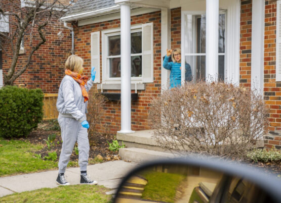 Neighbors helping each other.